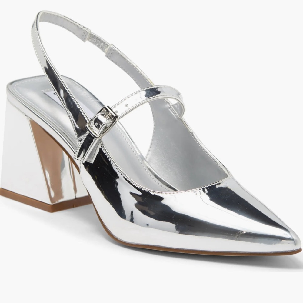 Silver Chunky Heels